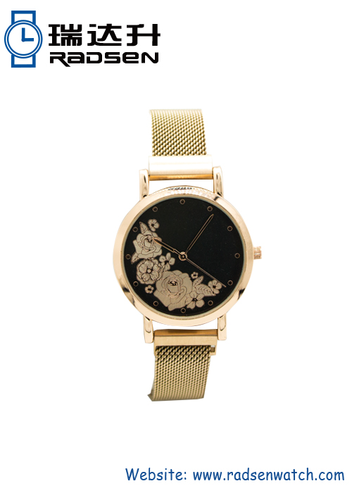 New Women Mesh Band Watch With UP Face