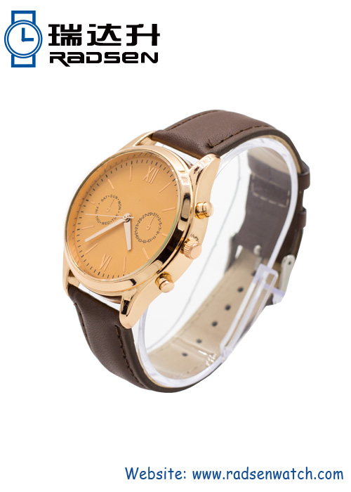 Rose Gold Watches for Men Fake Chronograph Multi Function