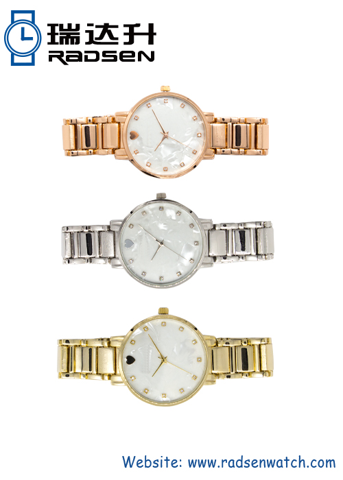 Women Metal Analog Quartz Watches With Gold Tone And Silver Tone And Rose Gold Tone