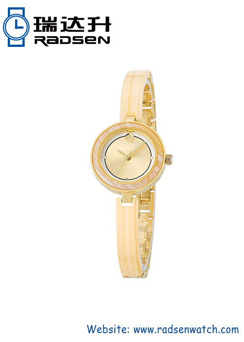 Acetate Watches With Glossy Resin Link To Metal Case Strap For Women In Different Colors