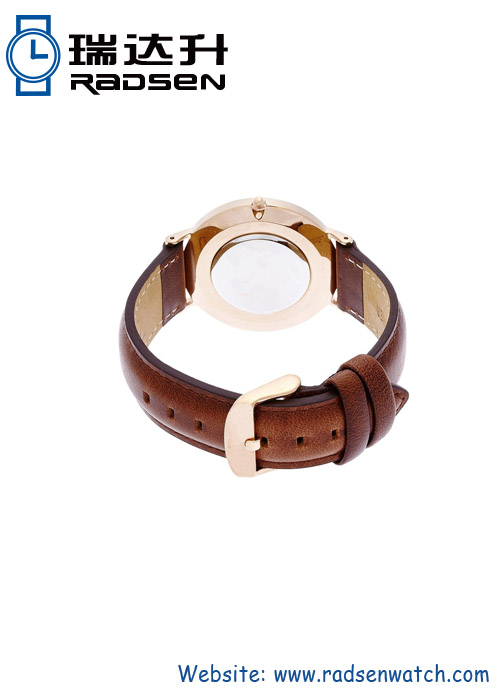 Popular Thin Mens Wrist Watches with Leather Strap