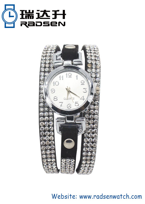 Iced Out Watches Floating Crystal Rhinestone Bracelets Watches for Women