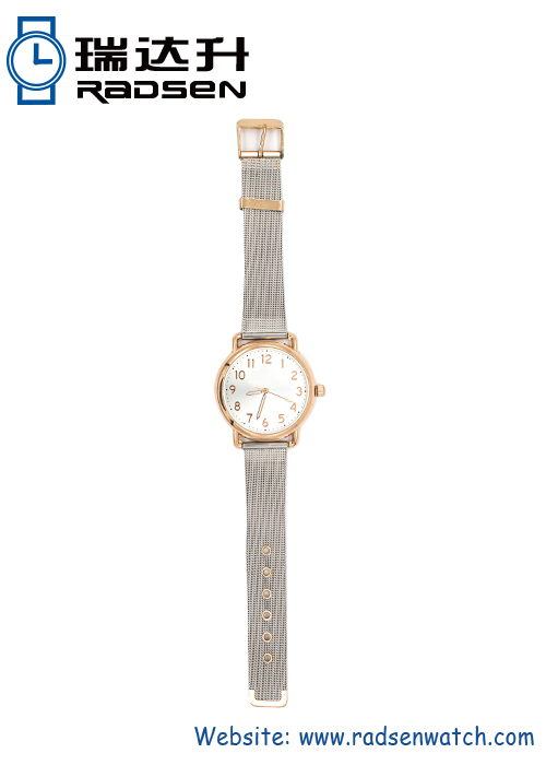Fashionable Vintage Branded Watches for Women with Stainless Steel Mesh Strap