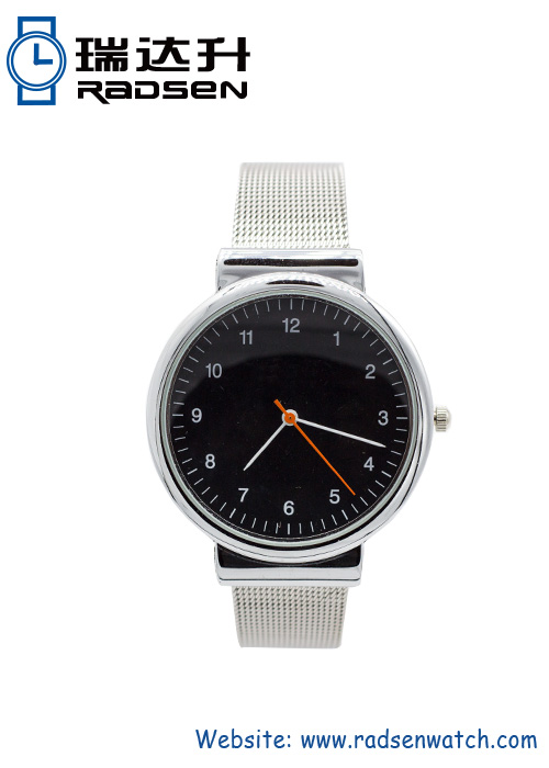 Damas moda plata relojes malla de Metal correa bien para el OEM