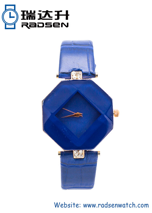 Unique Women Quartz Prism Leather Watches Unusual Ladies Style