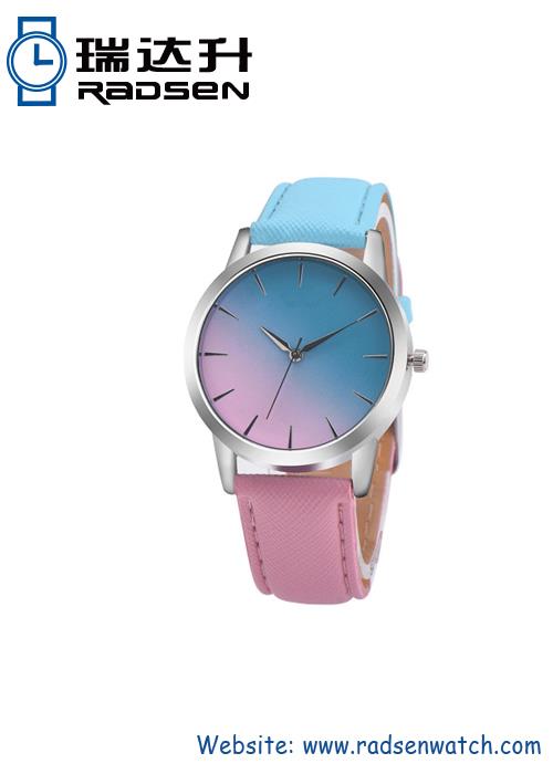 Two Color Band Cheap Watch For Unisex