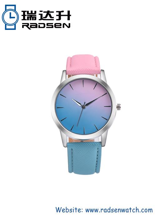 Two Color Band Cheap Watch For Unisex