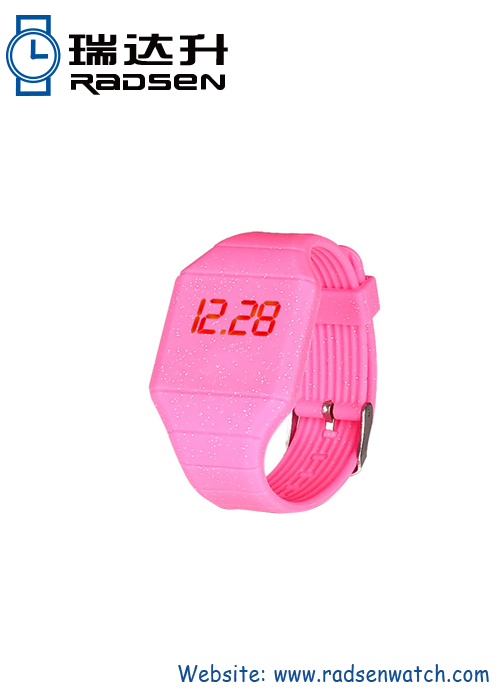Silicone LED Watch With Gold Dust