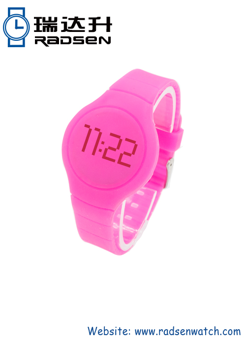 Wholesale LED Rubber Touch Wristband Watches Round Face
