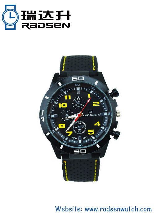 Best Sport Silicone Watches for Men Racing Style in Black Color
