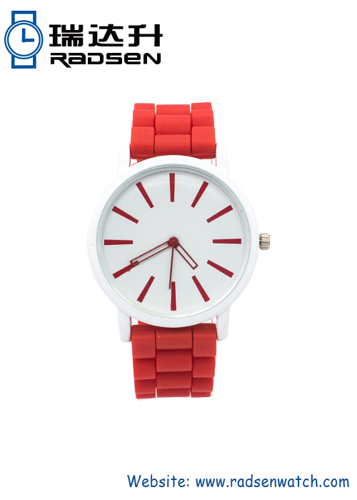 Hot Seller Cute White Silicone Watches for Women and Girls