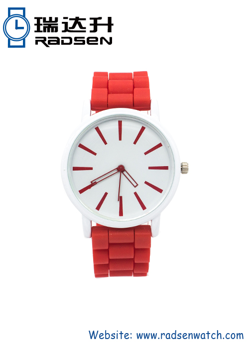 Relojes de silicona blanca lindo vendedor caliente para mujeres y niñas