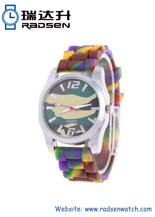 Relojes de goma de camuflaje