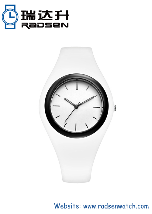 Silicone Thin Watch With Aluminum Case