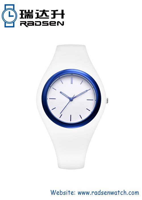 Silicone Thin Watch With Aluminum Case