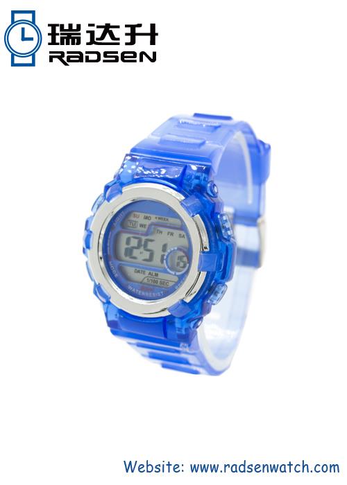 Reloj electrónico transparente para niños