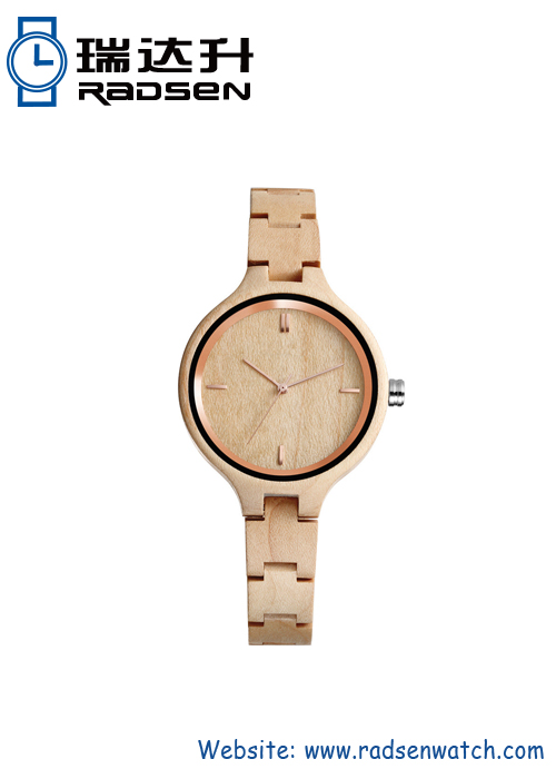 Relojes de madera para mujer estilo delgado