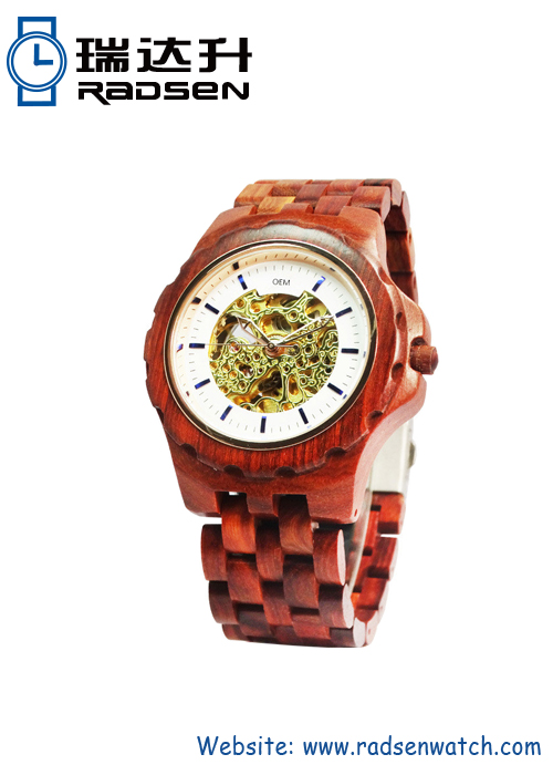 Reloj esqueleto de madera