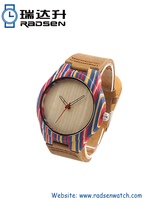 Relojes de madera de arco iris