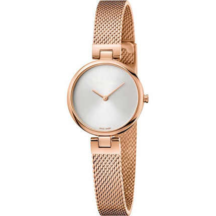 Rose gold mesh band women watches