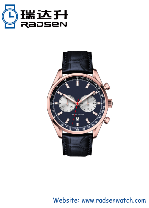 Chronograph face watches with date for men